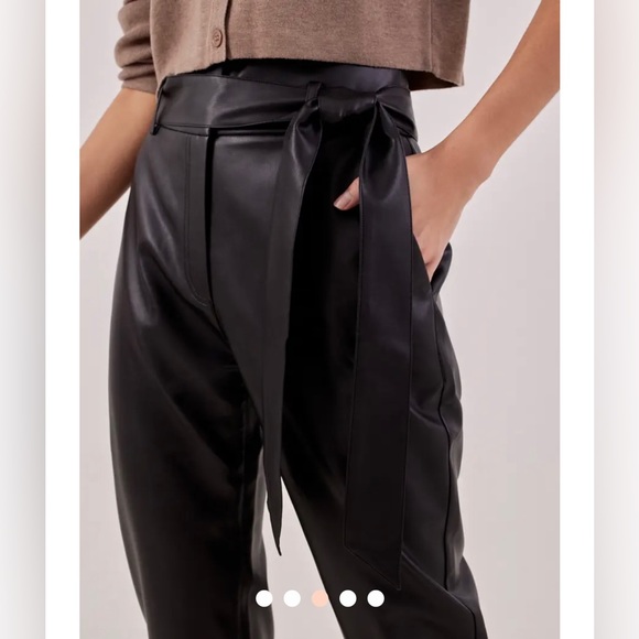 NWT Love, Bonito Black Mindi Pleather Peg Leg Trousers - Picture 2 of 8